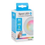 LOT DE 2 SPOTS LED RGB AVEC TÉLÉCOMMANDE - MULTICOLORE – Image 2