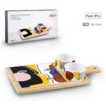 SET APÉRITIF 3 PIÈCES 1 PLANCHE + 2 BOLS – Image 2
