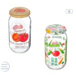 BOCAL 1 L EN VERRE AVEC COUVERCLE – Image 2
