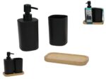 DISTRIBUTEUR DE SAVON + POT + COUPELLE - NOIR – Image 2