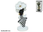 STATUETTE FEMME FLEUR - BLANC – Image 2