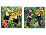 TOILE TROPICALE PEINTE À LA MAIN – Image 2