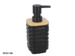 PORTE-SAVON EN PLASTIQUE ET BAMBOU - NOIR – Image 2