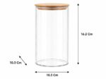 BOCAL 1085 ML EN VERRE BOROSILICATE ET BAMBOU – Image 2