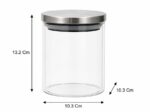 BOCAL 800 ML EN VERRE BOROSILICATE ET MÉTAL – Image 2