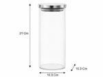 BOCAL 1440 ML EN VERRE BOROSILICATE ET MÉTAL – Image 2