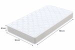 MATELAS 90X190 CM RESSORTS ENSACHÉS ÉPAISSEUR 20 CM - BLANC – Image 2