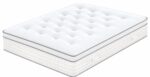 MATELAS 160X200 CM RESSORTS ENSACHÉS CAPITONNÉ ÉPAISSEUR 31 CM EN CHENILLE - BLANC – Image 2
