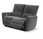 CANAPÉ 2 PLACES 2 RELAX ÉLECTRIQUES EN TISSU - GRIS FONCÉ – Image 2