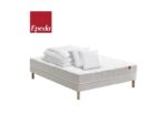 ENSEMBLE MATELAS RESSORTS + SOMMIER TAPISSIER 160X200 CM AVEC PIEDS, 2 OREILLERS ET COUETTE – Image 2