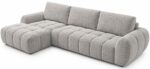 CANAPÉ D'ANGLE GAUCHE EN TISSU - GRIS – Image 2