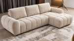 CANAPÉ D'ANGLE DROIT EN TISSU - BEIGE – Image 2