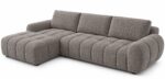 CANAPÉ D'ANGLE GAUCHE EN TISSU - TAUPE – Image 2